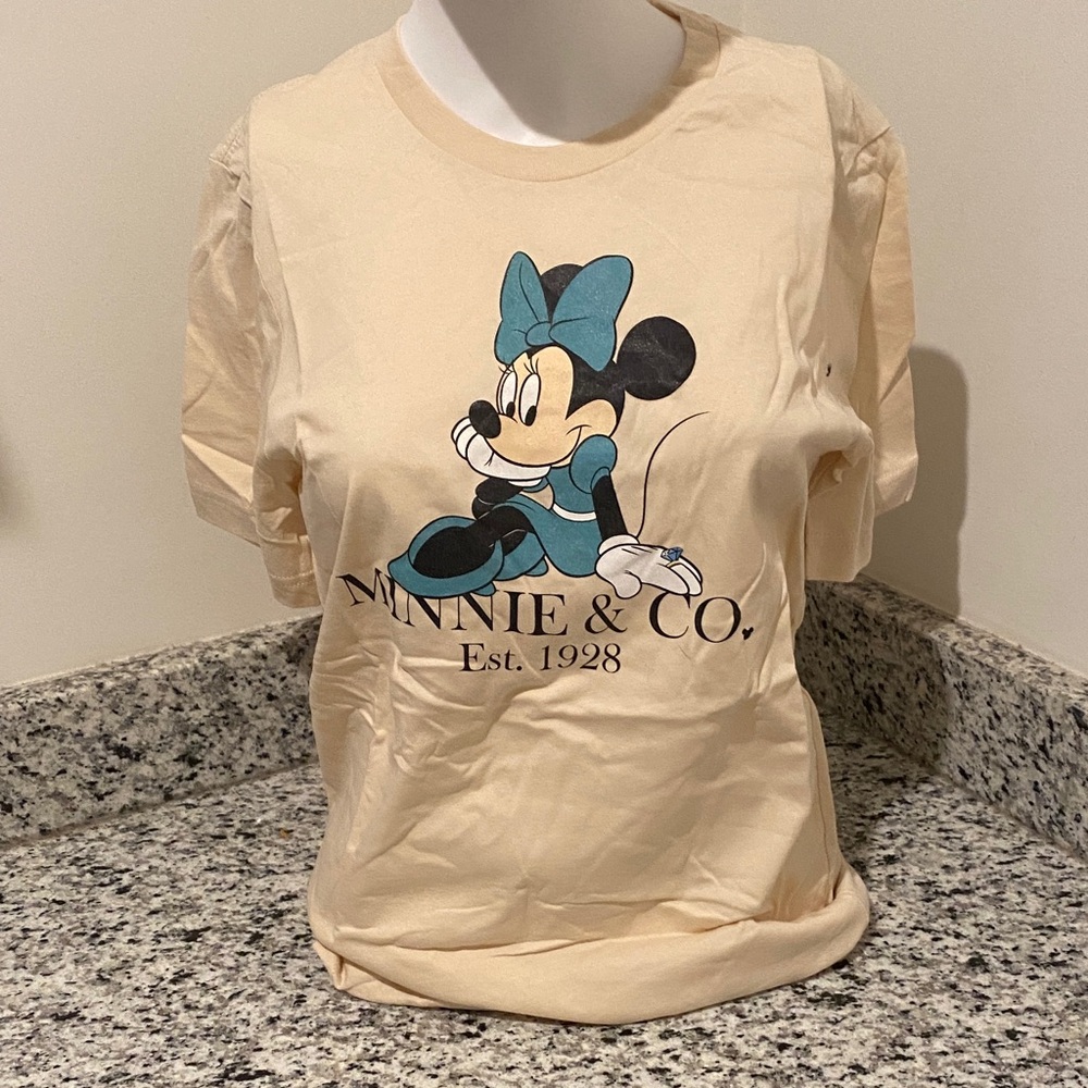 Bella Canvas Cream and Teal Minnie Mouse Tee